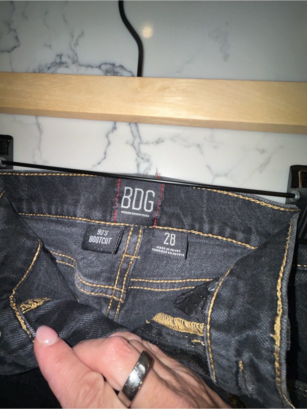 BDG 90's Bootcut Jeans Women's 28 Black Stretch Mid Rise Urban Outfitters - Picture 5 of 6